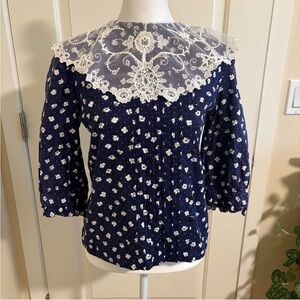 Vintage Gunne Sax/Jessica McClintock Prairie Blouse